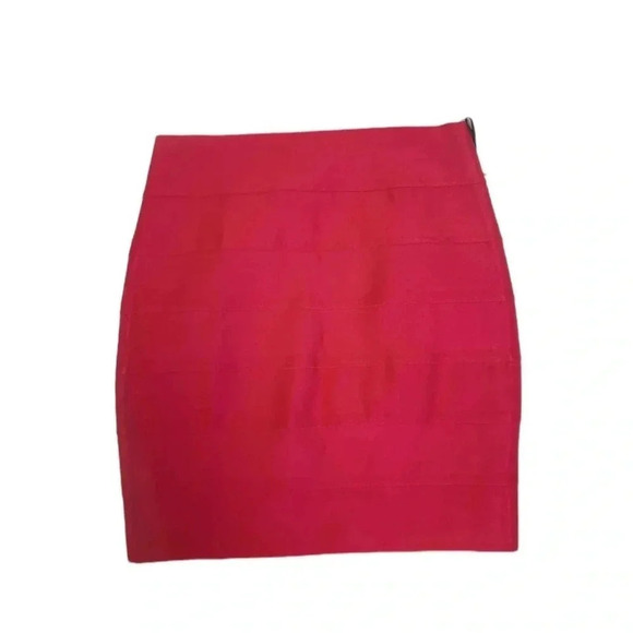 Passion Fusion Hot Pink Tiered Stretch Mini Skirt Size Small - Picture 6 of 9